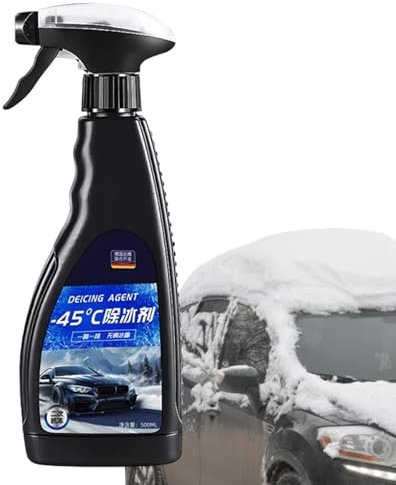 Hlagmix Spray para derretir Hielo,Spray anticongelante para Ventanas - Spray descongelante para Parabrisas de Coche de 500 ml - Líquido descongelador para derretir Nieve para pestillo de Cerradura de