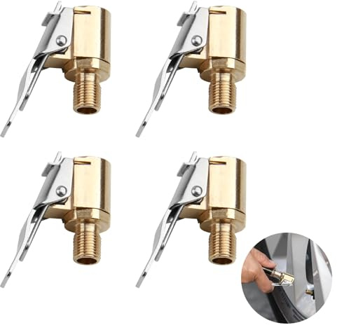 4pcs Aautoventil Hebelstecker Air Chuck, Autoventil Adapter, Messing Reifenfüllnippel Ventilaufsatz, Hochwertiger Momentstecker Für Reifenventile, Luftpumpe Clip Für Pkw, Lkw, Fahrräder Und Motorräder