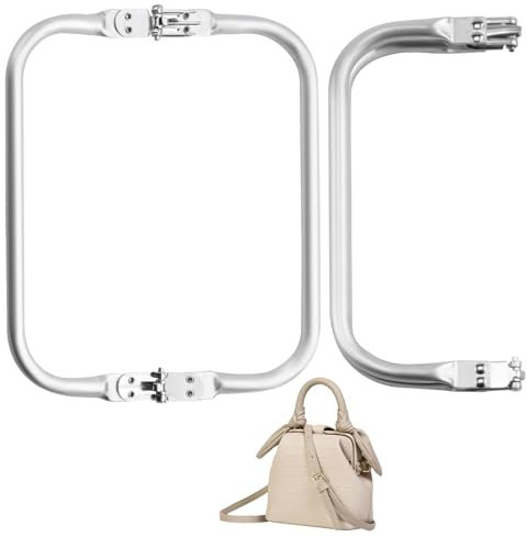 2 Piezas Marcos para Bolsos en Forma de U, 20x9,2 cm, Cierre de Beso Interior para Clutch, Asa Interior y Cierre de Beso, Marco de Aluminio para Bolsos, Cierres Tipo U para Bolsos, Elegante (2Pcs)