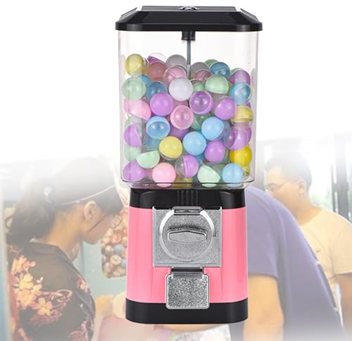 Machine Gashapon Avec 200 Balles/Capsules, Distributeur De Boules De Gomme Pour Enfants, Distributeur De Capsules, Machine Gacha, Machine à Boules De Gomme, Machine à Bonbons,Pink-Toyball