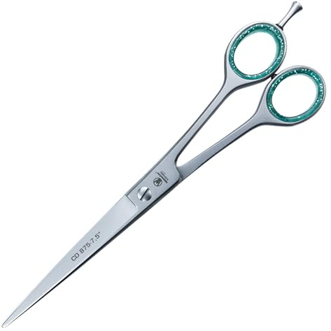 WELTMEISTER SOLINGEN extrem scharfe PROFI Hundeschere Fellschere Mähnenschere mit geraden Schneiden und einseitiger Mikroverzahnung, 7,5 Zoll (19,5cm) - PREMIUM-QUALITÄT Made in Germany