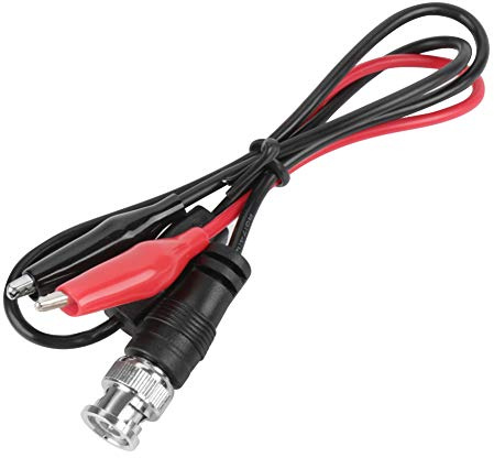 Juroupi 2Pcs Oscilloscope Test Probe Lead Cable BNC Male Plug Q9 to Dual Clip 0.5m