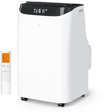 12000 BTU Portable Air Conditioners Cools Up to 500 Sq.Ft, Portable AC Unit with Cool, Dry, Fan Modes, Standing AC Unit with Remote Control and Installation Kit