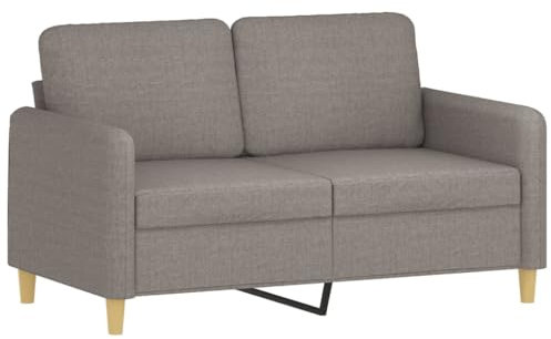 HEFZGDB 2-TLG. Sofagarnitur mit Kissen Taupe Stoff Sofa Groß Couch Klein Lounge Sofa Kleine Couch Jugendzimmer für Schlafzimmer Empfangsraum Aufenthaltsraum Wohnbereich