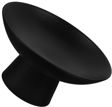 HEALEEP Keramik Obstschale mit Fuß in Schwarz Snacktablett mit Hohem Boden und Praktischem Design Bonboniere für Täglichen Gebrauch und Festliche Bankette