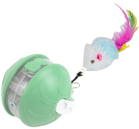 Genérico Jouet Rolling Cat - Pet Interactive Ball - Smart Play Automatic Cat Ball - Boule Teaser de chat pour le plaisir, l'exercice et le divertissement des chatons en intérieur et en extérieur