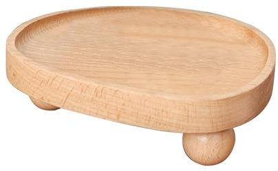 Plateau de Présentation de Bijoux, Bois Plateau Bijouterie Coffret à Bijoux, Organisateur Décoratif pour Collier Bracelet Bague Boucle d'Oreille Maquillage Salle de Bain Intérieur Cadeau Femme