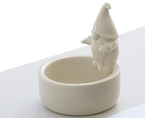 Portacandele a colonna a forma di gnomo che si scalda le mani, in ceramica, decorazione per la casa, candela profumata per casa e soggiorno