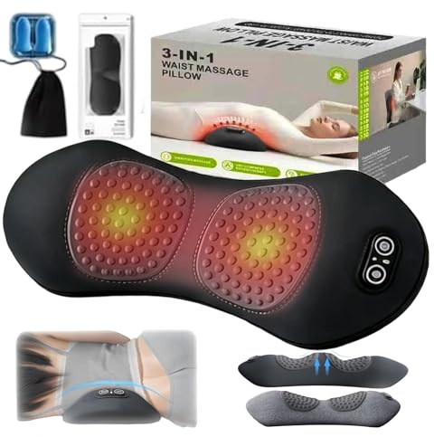 Massage lombaire thérapie du dos 3 en 1, Masseur lombaire et sciatique, soutien dorsal ergonomique, alignement de la colonne vertébrale, sommeil (A)