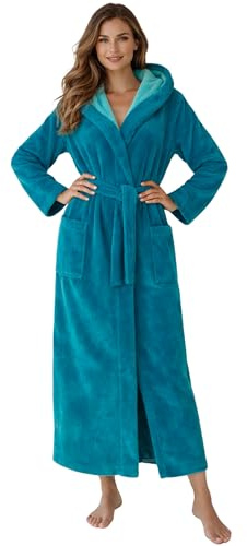 Morgenstern Dam Badrock Frotte Sammet Huva Bomull Bambu Microfibrer Turkos XL