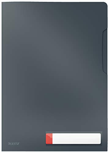 Leitz A4 Privacy Sichthülle, Ideal für 40 Blatt, Samtgrau, Cosy-Serie, 47080089