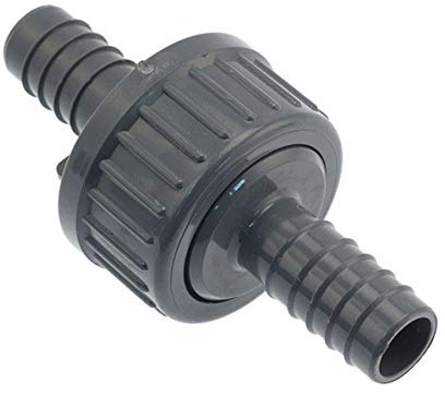Valve anti-retour - 25 mm barbelée pour irrigation de jardin, tuyaux qui fuient et systèmes de goutte.
