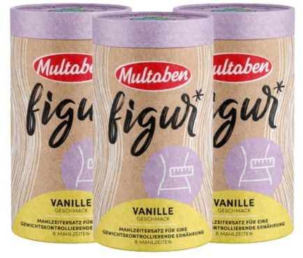 Multaben Diät Shake – proteinreicher Abnehm Shake für eine Eiweiß Diät –Vanille-Geschmack mit Vitaminen und Mineralstoffen – sättigender Diät Drink als hochwertiger Nahrungsersatz - 3 x 440g | Eiweiß-Diät – Mit Vitaminen & Mineralstoffen – Sättigend – Hochwertiger Nahrungsersatz