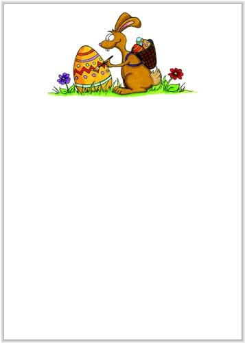 Briefpapier Ostern DIN A4 - Motivpapier Osterfest - 20 Blatt - Motiv Nr. 027 | 80g/m²