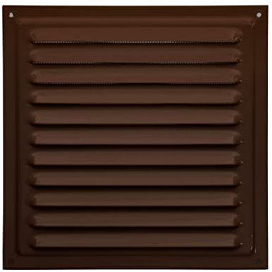 Rejilla de ventilación metálica (20 x 20 cm, marrón)