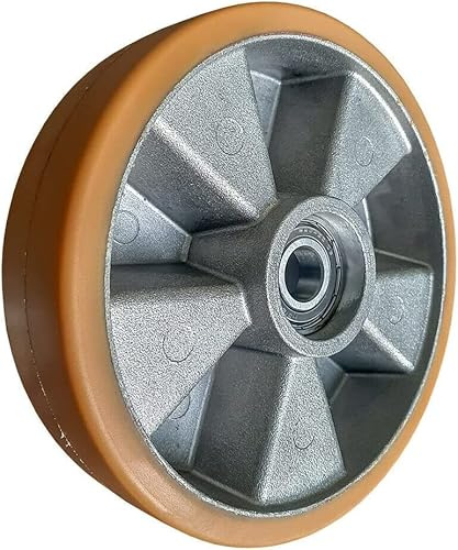 WIKO Hubwagen Rollen Polyurethan Rad 200 mm - Räder mit Kugellagern Hubwagenräder Laufrollen Fixierer Rad Palettenrollen - 650 kg (20 mm Achsloch)