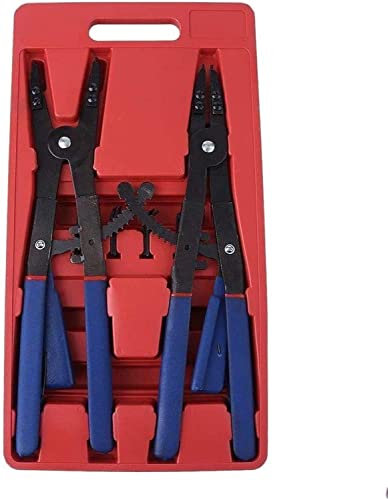 Pinzas de hierro, alicates, tenazas de carpintero, herramientas 16 pulgadas Heavy Duty Circlip 2 alicates 12 puntas Juego de alicates de retención de anillo a presión Juego de alicates de anillo a pre