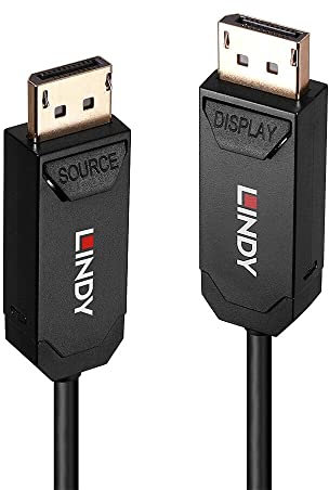 LINDY 30m Fibre Optic Hybrid DP 2.0 UHBR10 Cable