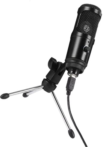 Milisten USB Kondensatormikrofon Mit Verstellbarem Ständer Nierencharakteristik Für Aufnahmen Plug-and-Play Für Pc Und Laptop Kompatibel Mit Verschiedenen Softwares Für Gaming-Stimmen Live-
