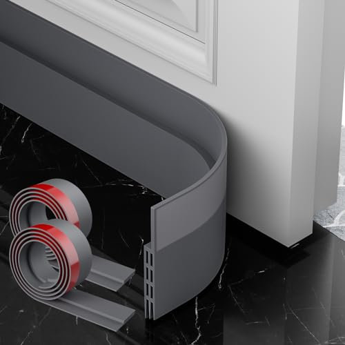 AOTUAO Joint de porte, autocollant, anti-courants d'air, 200 x 5 cm, pour économiser de l'énergie, protection contre le froid, isolation acoustique, gris