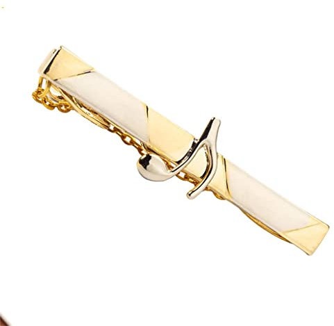 Goldene Krawattenklammer für Herren, Boot, Flugzeug, Musikgitarre, Form, Krawattenstange, Hochzeit, Krawattennadel, Schmuck (Argento Talla nica)
