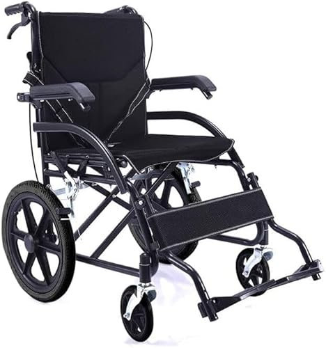 QXIWAOE Silla de Ruedas Manual cómoda Silla de Ruedas máquina Ligera Plegable Transporte cómoda Silla de Ruedas móvil Desplazamiento portátil sillas de Ruedas de Viaje