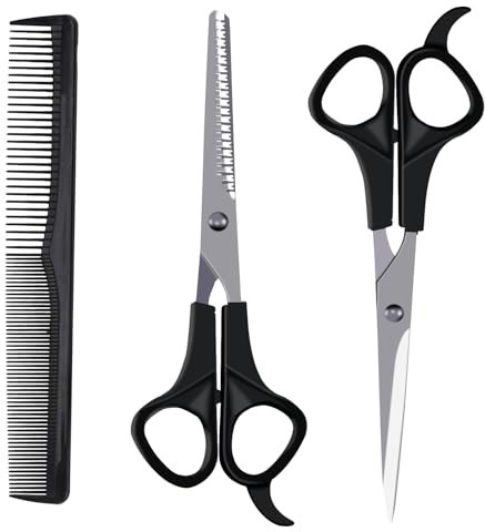 HANIUTTY Haarschere Set, 2 Scharfe Professionell Scheren-Sets Scharfe Friseurscheren Haarschneideschere Profi Friseurschere Set Scheren Set Friseur für Damen Herren Kinder Familie Friseursalon