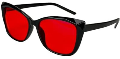UVtech SLEEP-3W 100% Blaulichtfilter Rote Brille Computerbrille PC Bluelight Filter Uv Blue Light Blocking Glasses Damen