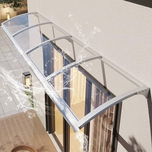 Moderner UV-Schutz, Polycarbonat-Haustürvordach für die Veranda, selbstreinigende Dachabdeckung, Regenschutz, 2,5 mm dick, 90 x 150 cm