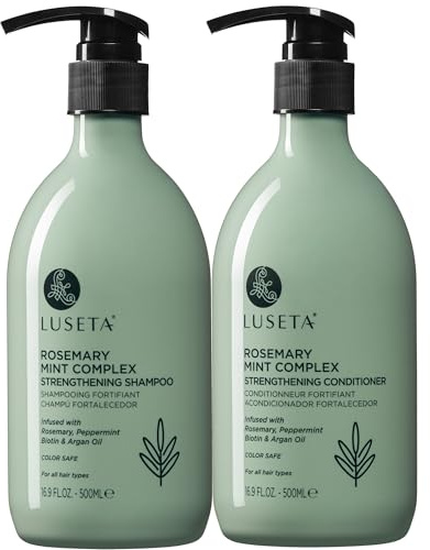 Luseta Rosemary Mint Shampoo and Conditioner Set for Stronger, Thicker and Longer Strands - Soft Shine, Anti-Hair Loss and Thinning, Growth Formula