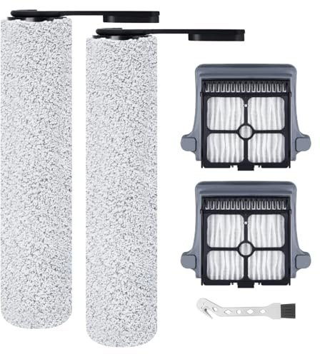 Fixbetter Ersatzbürstenrolle und HEPA-Filter passend für Tineco FLOOR ONE S6 / FLOOR ONE S7 PRO Akku-Nass- und Trockensauger, 2 Bürstenrolle + 2 Filter + 1 Reinigungsbürste