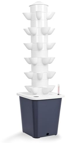 Tour de jardin hydroponique verticale, tour hydroponique, système de culture hydroponique d'intérieur à 6 couches pour 30 plantes, culture hors-sol, herbes, fruits et légumes, kit de jardin vertical n