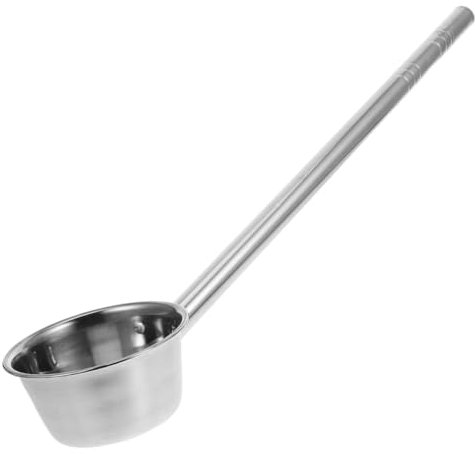 UKCOCO Cucharón De Acero Inoxidable De Mango Largo 55x12 Cm, Cucharón Grande Engrosado Para Regar Flores y Verduras, Cuchara De Agua Fondo Plano, Utensilio De Jardinería y Cocina, 1 Unidad