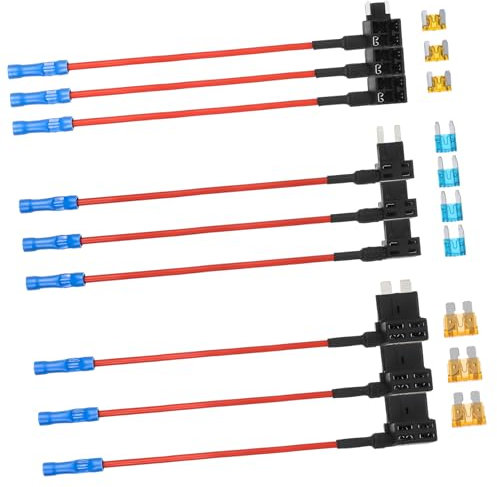 Alipis Mikro-sicherungsabgriff Mit Niedrigem Design Inline-sicherungshalter Für Auto Und Lkw Sicherungsabgriff-adapter Für Verschiedene Sicherungsgrößen Inklusive Sicherungen Für
