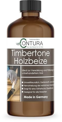 Contura Holzbeize Timbertone Holzfarbe Tischler Positiv Beize Holz Farbe Wasserbeize Modern Parkett Möbel (Eiche Antik, 500ml.)