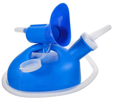 UKCOCO Urinario Portátil para Mujer de 2000 Ml, Botella para Orinar Ligera y Resistente de Plástico, Adecuado para Viajes y Uso en Automóvil