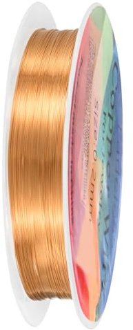 M METERXITY 0.2 mm/32 Gauge Copper Wire for Jewelry Making, 82FT Copper Beading Craft Wire for Jewelry/Weaving/DIY Crafting/Planting, Color-Retaining [25M, Copper Tone]