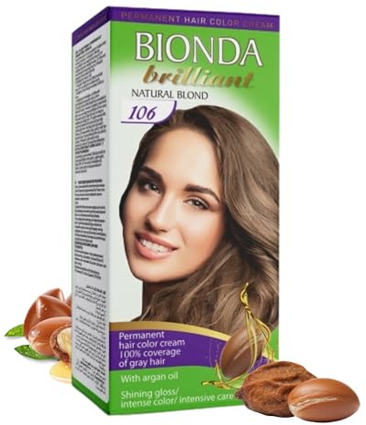 BIONDA Brilliant 106 Rubio Natural 100 ml Tinte Permanente Aceite de Argán