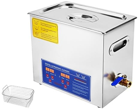 Limpiador Ultrasónico De Acero Inoxidable 2/3/6/10/30 L, Lavadora Ultrasónica Industrial Con Calentador Y Temporizador Digital, Electrodomésticos Super Efficiently Cleaning(6L-180W)
