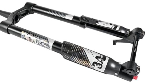FKXSXAZ 20 24 26 Zoll Universal MTB Federgabel Dämpfung Mountainbike Upside-Down-Gabel 130 mm Federweg 150×15 Steckachse 1 1/8 konisches Rohr Schnee Strand XC