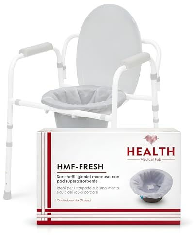 Sacchetti Igienici Monouso con Pad Assorbente HMF-FRESH – Sacchetti per Urina e Liquidi Corporei – Anti Perdite, Superassorbenti, per Emergenza, Viaggio e Assistenza – 20 Pezzi