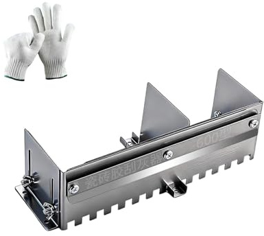 Verstellbare Zahnkelle, Mörtelkamm, Fliesenausgleicher, Sandnivellierung, Fliesenpflasterwerkzeug for große Bodenbeläge und Fliesenkelle, mit Handschuhen(800 Type a)