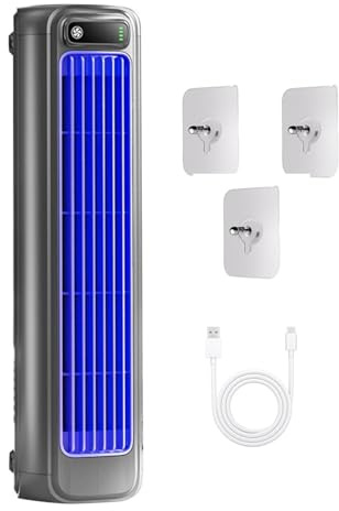 Climatiseur portable – Ventilateur de refroidissement mural avec 3 vitesses et écran LED, chargement USB pour chambre à coucher et bureau