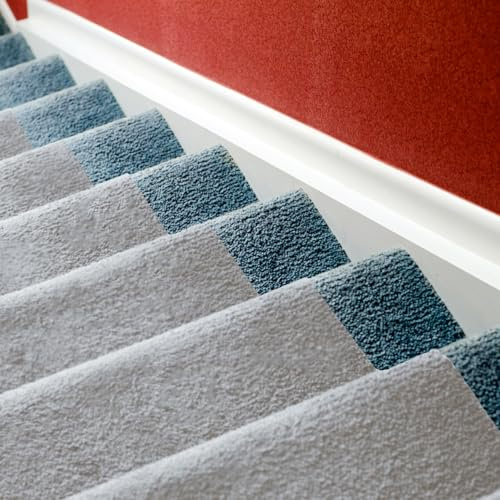 LAMINET Non-Slip Carpet & Stair Protector - Grey, 30' L x 30 W - Low-Pile, Durable, Washable Protector for Carpeted Stairs, Floors, Hallways, and High-Traffic Areas