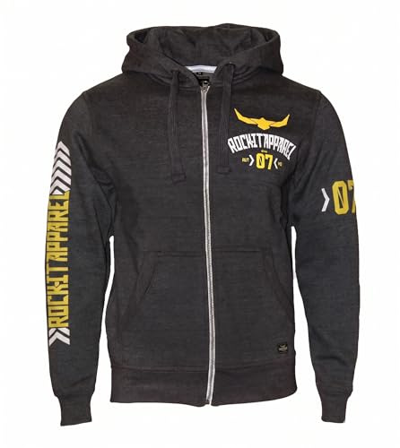 ROCK-IT Apparel I Giacca con Cappuccio da Uomo Racer 07 I Felpa con Cappuccio Premium I Hoodie con Cerniera I Tessuto Molto Confortevole e Morbido I Pullover [S-5XL ] griglio L