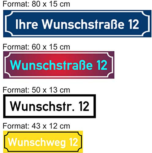 SCHILDER HIMMEL Straßennamen Schilder aus Aluminium Verbund, wetterfest, nichtrostend, wahlweise reflektierend, hier Größe 100 x 15 cm