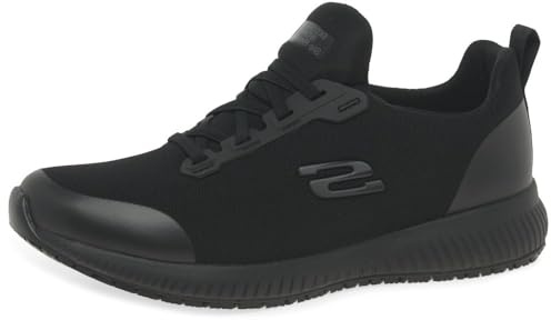 Skechers Squad Sr, Scarpe da ginnastica Donna, Black Flat Knit, 37 EU