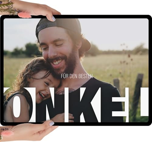 Geschenk Onkel Holzbild - Foto Geschenk - personalisierbar zum Hinstellen/Aufhängen optional Du Wirst Onkel, Geschenke Für Onkel, Der Onkel, Geschenke Onkel Weihnachten - personalisierte Geschenke