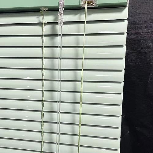 Sh000ad Sonnenschutz Aluminium Jalousie Grün Tür Fenster Rollo Fensterjalousie,Verdunkelungsrollos,Jalousette mit Lamellen für Innen-Bereich,mit Zugschnur und Drehstab,Breite x Höhe (90x130cm)