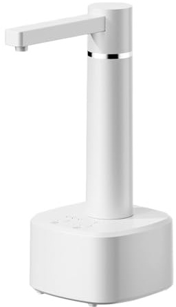 Cyrank Dispensador De Botellas De Agua, Dispensador De Agua Eléctrico Bomba De Agua Potable Automática Dispensador De Agua Eléctrico Portátil Interruptor De Botella De Agua para El Hogar(Blanco)